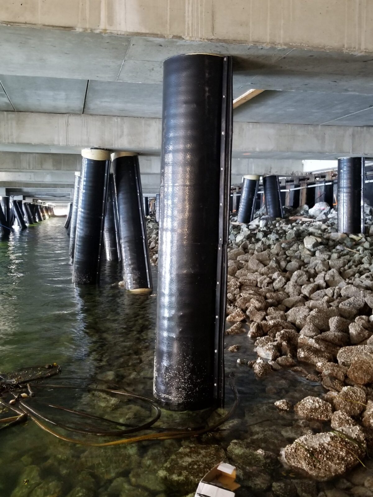 High Performance Tidal Wrap Installation for Marine Structures Tidal Wrap